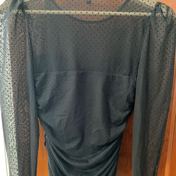 Express Black Ruched Top - Picture 2 of 4